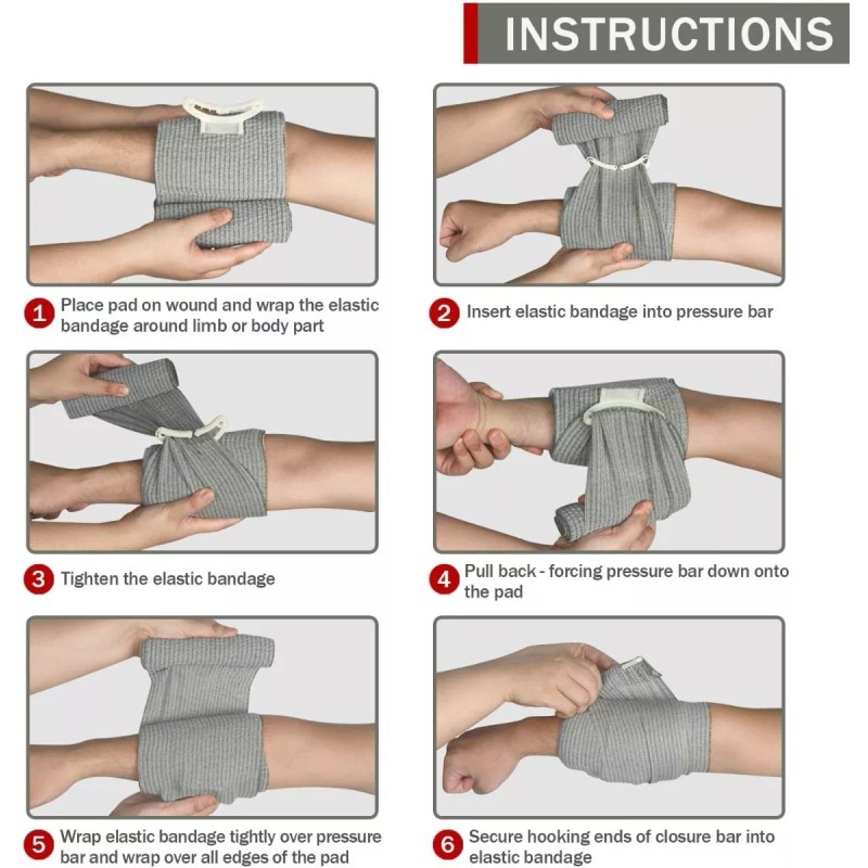 Marce.Mx Vendaje Israelí Torniquete 6 Pulgadas Hemostático Emergencia