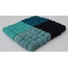 Maharanis Fairtrade Felt Coasters Pot Coasters 4 Shades of Blue