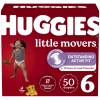 Huggies Little Movers Size 6 Diapers 50 Count Leak Free Soft Dry Touch