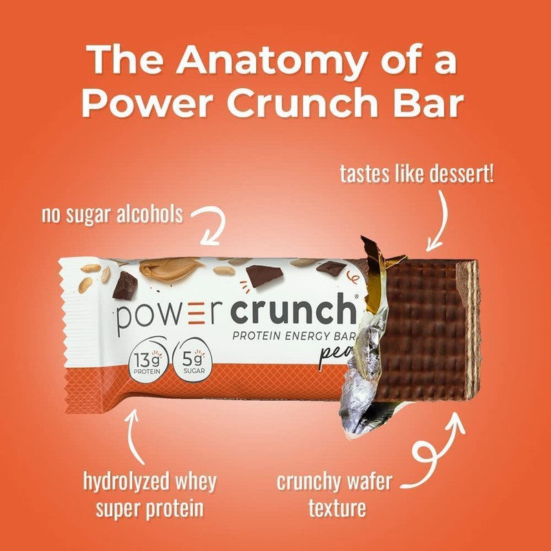 Power Crunch Protein Wafer Bars, High Protein Snacks with Delicious