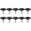 sourcing map 10pcs Tee Wing Knobs Thumb Screws M8 x