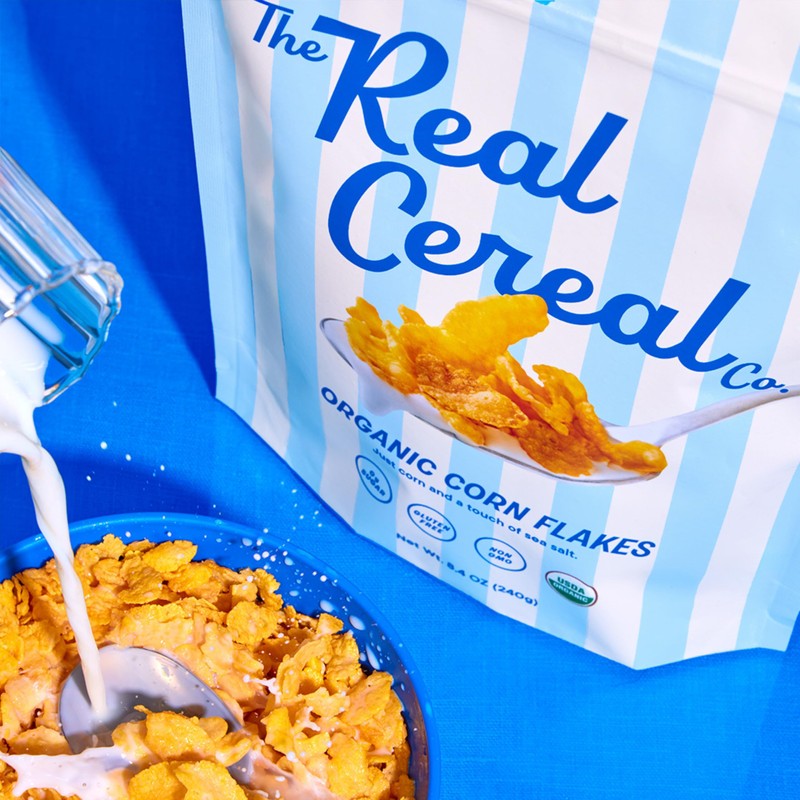 The Real Cereal Company, Organic Corn Flakes Cereal 3-Pack, Zero