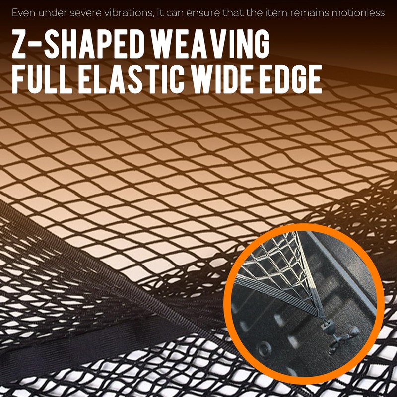 Powerful Cargo Net for Pickup Truck Bed Highly Elastic Mesh