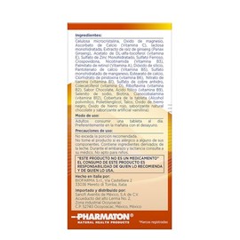 Pharmaton Complete suplemento alimenticio, Gingsen G115+ vitaminas, 30tabs