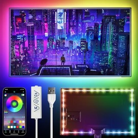 HOUHUI HOUHUI Led TV Hintergrundbeleuchtung, LED Strip 4M ber APP Steuerung, USB Led Beleuchtung Hintergrundbeleuchtung Fernseher,LED Streifen fr 32 bis 75 Zoll HDTV,TV Bildschirm und PC Monitor