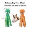 Dog Squeaky Toys Octopus - No Stuffing Crinkle Plush Dog