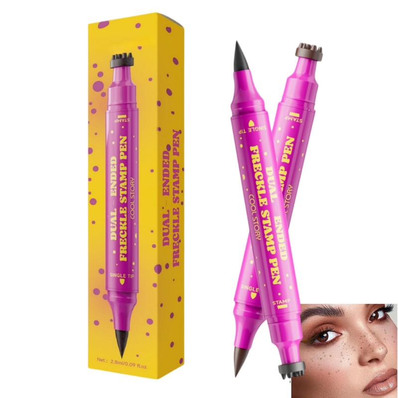 2 in 1 Dual End Freckle Pen, Waterproof Faux Freckle