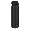 Ion8 Leak-Proof 1 Litre Water Bottle, Stainless Steel, Black, 1200