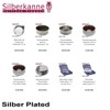 SILBERKANNE Bottle Coaster Bottle Plate Diameter 15 cm Premium Silver