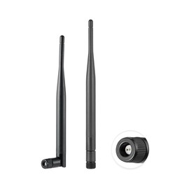 POBADY 2PCS Dual Band WiFi Antenna 2.4GHz 5GHz 5.8GHz Antenna SMA Male Antenna 6dBi 19cm/7in for Wifi Router Wireless Camera DVR Reverse Monitor