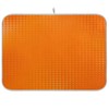 Kigai Orange Dotted Line Dish Drying Mat, Microfiber Absorbent Drying