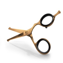 BRV MEN 4.25" Small Finish Rounded Tip Scissors for Men | Titanium Series | Nose Hair Scissors for Men | Professional Beard, Mustache and Ear Care - Hand