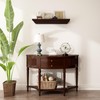 JOLLYMER Pine Wood Wall Mounted Floating Shelf with Gun Storage,