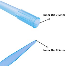 Eowpower 500 Pcs Clear Blue 1000UL 1ml Laboratory Lab Plastic Liquid Pipette Pipettor Tips