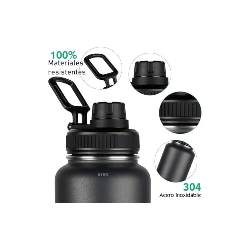 Botella Agua Fría Caliente 1.2 L Termo Acero Inoxidable
