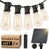 Bosceos Solar Outdoor String Lights Waterproof, 60FT Solar Powered String