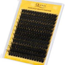 QUEWEL Lash Clusters 180D Cluster Lashes Mix10-18mm 0.07 D Crul Individual Lashes Soft Volume Eyelash Clusters Natural Look DIY Eyelash Extension at Home(RR-3D 180D MIX10-18)