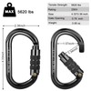 BOORCA UIAA Certified Climbing Carabiners, 25KN Auto Locking Heavy Duty