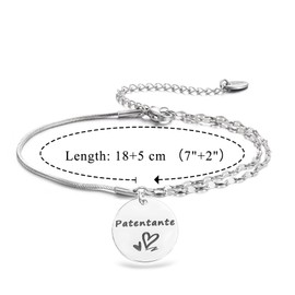 Melix Home Godmother Bracelet Wedding Gift for Godmother Jewellery Bracelets, Stainless Steel