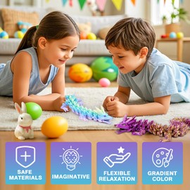 3D Printed Dragon, 60 cm Dragon Toy with Eyes, Mysterious Realistic Dragon Figures, Movable Joints Crystal Dragon Decorative Desk Toy (Dreamlike Colour Powder Dragon)