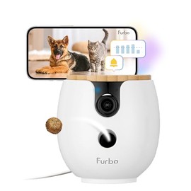 Furbo Mini 360° [Subscription Required] New 2K QHD Pet Camera - Unlock w/Paid Plan: Dog & Cat Safety Alerts, Rotating Treat Toss, 2-Way Speaker (Low Risk, 3mo Min. Cancel Anytime)