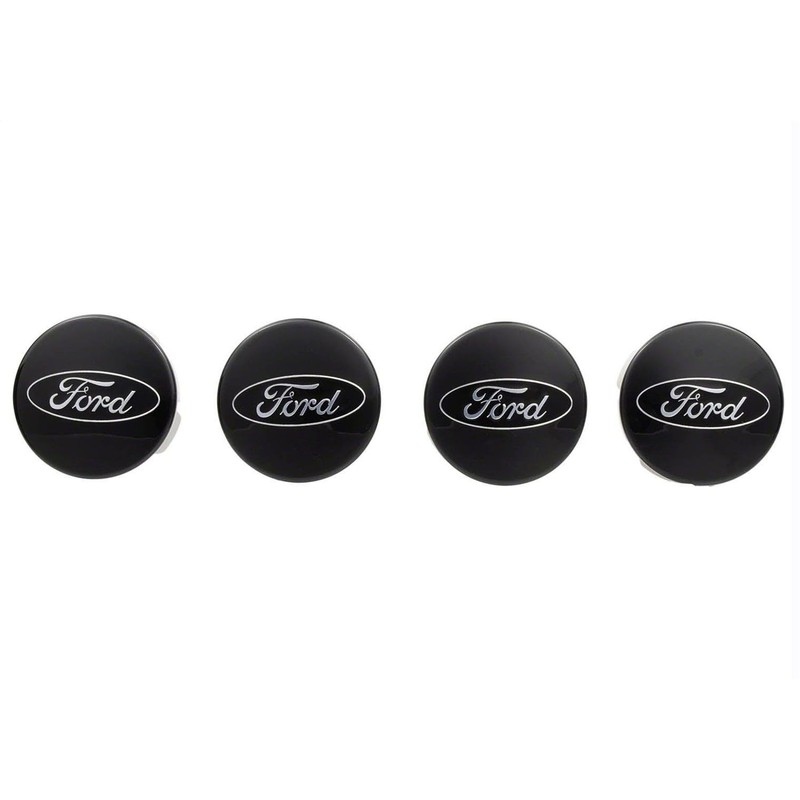 Set of Four 2 1/8" Black and Chrome Center Wheel