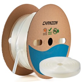Chanzon 3:1 Ratio - 80ft Roll - Heat Shrink Tubing 1-1/4" (30mm) - Marine Grade Waterproof Adhesive Lined - (25M Total Length) Clear/Transparent Polyolefin Sleeving Wrap Shrinking 3 to 1 Ratio 1pcs