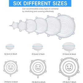 Reusable Silicone Food Storage Covers 12-Pack, Elastic Bowl Lids for Leftovers, Pots, Cups, Containers