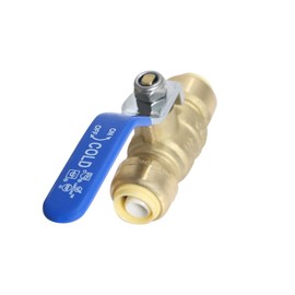 XFITTING Push Fit 1/2 Inch x 1/2 Inch Push Fit Ball Valve Blue, 28-2-2=1XX, 1 Piece