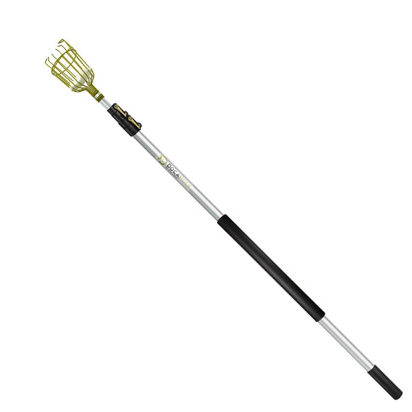 DOCAZOO DocaPole 5-12 Foot (20 ft Reach) Fruit Picker and Telescopic Extension Pole for Apples, Avocados, Oranges, and Other Fruit Trees