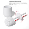GAHEFY White Bathroom Accessories Set with Small Trash Can 3