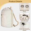 Laundry Bag Backpack, Canvas Laundry bag with Straps & Large