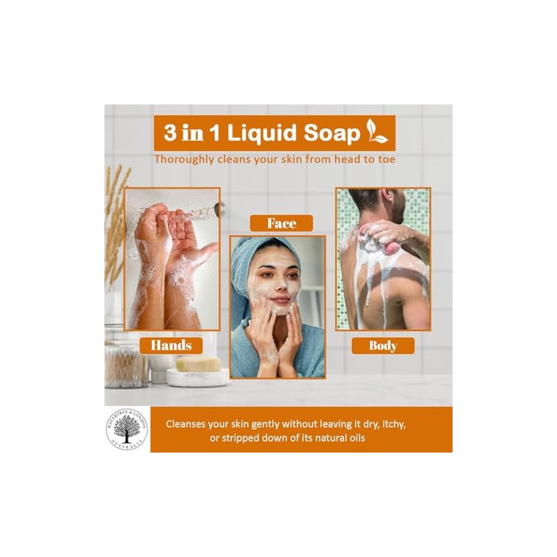 Wavertree & London Natural Liquid Soap Bottle with Dispenser Pump,