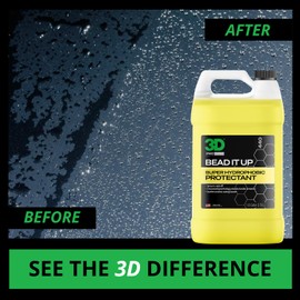 3D Bead It Up Ceramic Coating Booster Spray - Super Hydrophobic Bead Maker - Polymer Paint Protectant & Sealant 1 Gallon
