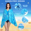 Large Microfibre Beach Towel for Adult, 180x90cm Double Sided Blue