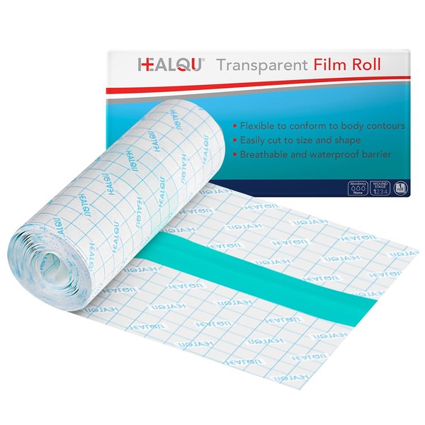 Tattoo Aftercare Waterproof Bandage - Transparent Film Roll Dressing - Breathable Stretch Adhesive Second Skin - Healing & Protective Hygienic Wrap for Tattoo and Medical Use