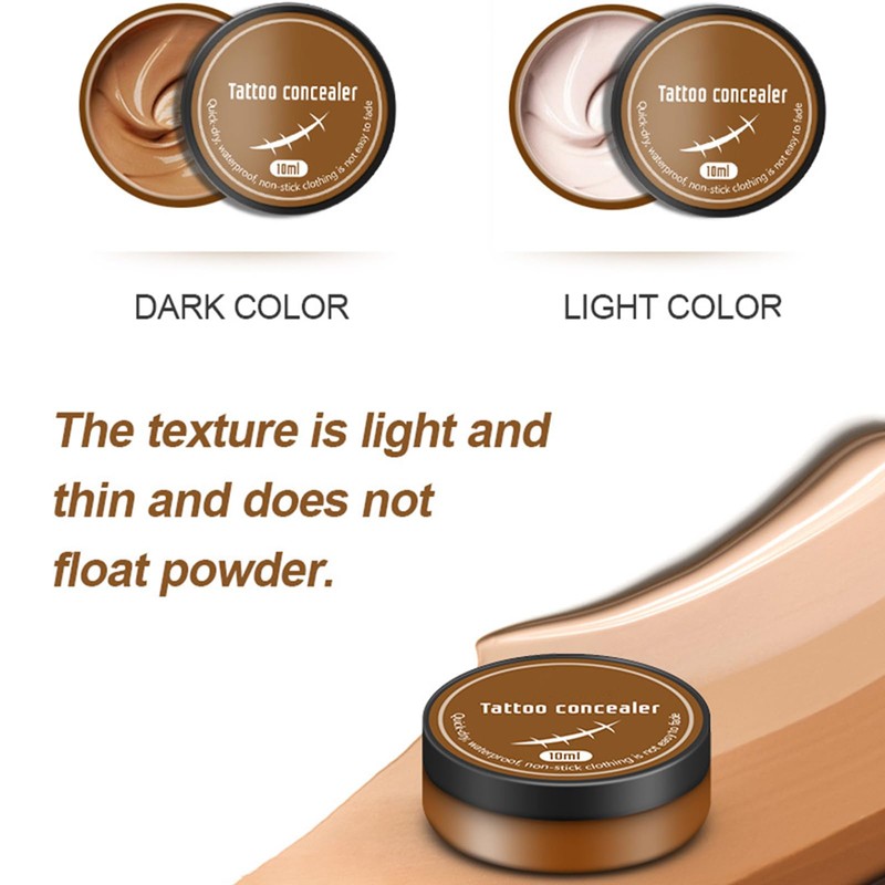 Hppsctink Tattoo Concealer, 10ml Tattoo-Concealer & Reparatur-Creme, Körper-Tattoo-Narben-Abdeckung, Unsichtbarer Abdeckstift,