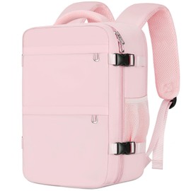 Cmezevi Cabin Bags 40x20x25 for Ryanair, Small Underseat Carry-ons Bag Hand Luggage Bag Travel Backpack Cabin Size 20L Fit 14 Inch Loptop Bags for Women Men with Trolley Sleeve - Pink