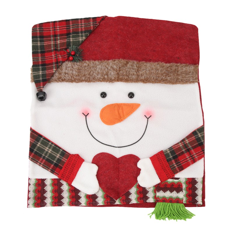Xmas Dinner Chair Back Covers Easy To Install Soft Anti