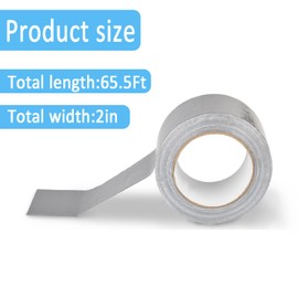 Gray Window Weather Sealing Tape, 2 Inch x 65.5 FT Window AC Insulation,Draft Isolation Sealing,Door Seal Strip No Residue, Self Adhesive