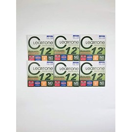 Cleartone 7412 Light Phosphor Bronze Acoustic Guitar Strings 12-53 6-Pack w/Bonus Peg Winder