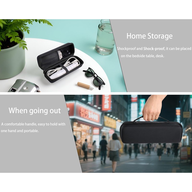 inDomit Travel Case Compatible with NuDerma Professional Skin Therapy Wand,Lightweight,Black(CASE