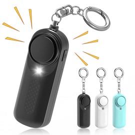 Ninonly Security Buzzer, Security Alarm, 130 dB Large Volume, Security Goods, LED Light, Security Bell, Loud Alarm, Elementary School Students, Girls, Boys, Adults, Elderly, Explosive Noise, Molester