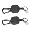 2 PCS Retractable Key Chain High Resiliency 31.5in Frosted Shell