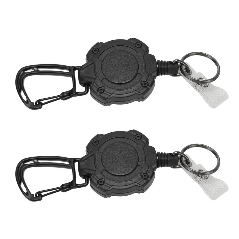 2 PCS Retractable Key Chain High Resiliency 31.5in Frosted Shell