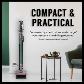 TechOrbits Docking Station Organizer - Vacuum Stand and Attachment Holder, Compatible with Cordless Dyson Vacuum Cleaner V12, V11, V10, V8 and V7 Models & Accessories