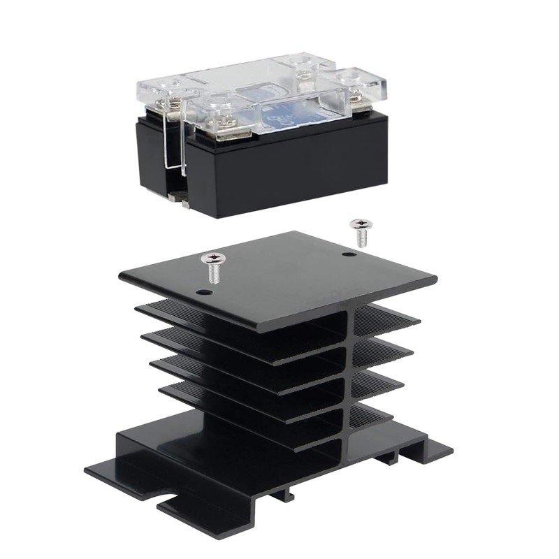 Awxlumv 2Pcs Aluminum Heat Sink SSR Dissipation for Single Phase