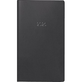 BRUNNEN Taschenkalender Mod. 753 2026 | A6, Kunststoff, schwarz