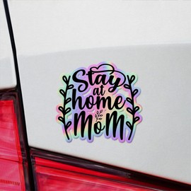 Holographic Decal Stickers Of Stay At Home Mom Premium Waterproof Vinyl Decal Stickers For Laptop Phone Accessory Helmet Car Window Mug Tuber Cup Door Wall Decoration ANDVER3f24991HO110422