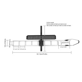 Cbhfmljd Aluminum Motorcycle Hitch Carrier, Motorcycle Carrier 400lbs Loadbearing Capacity with Tire Limiter Practical Straps Crank Arm Bracket for Dirt Bikes Motorcycle Bracket